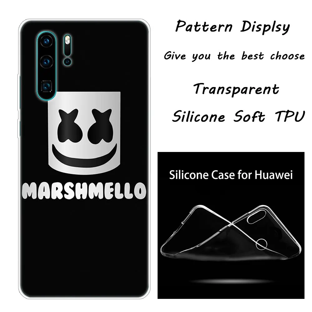 Роскошный силиконовый чехол DJ marshmallow для huawei NOVA 3 3i 5 5i P20 P30 Pro P9 P10 P8 Lite P Smart Z Plus Модный чехол - Цвет: 004