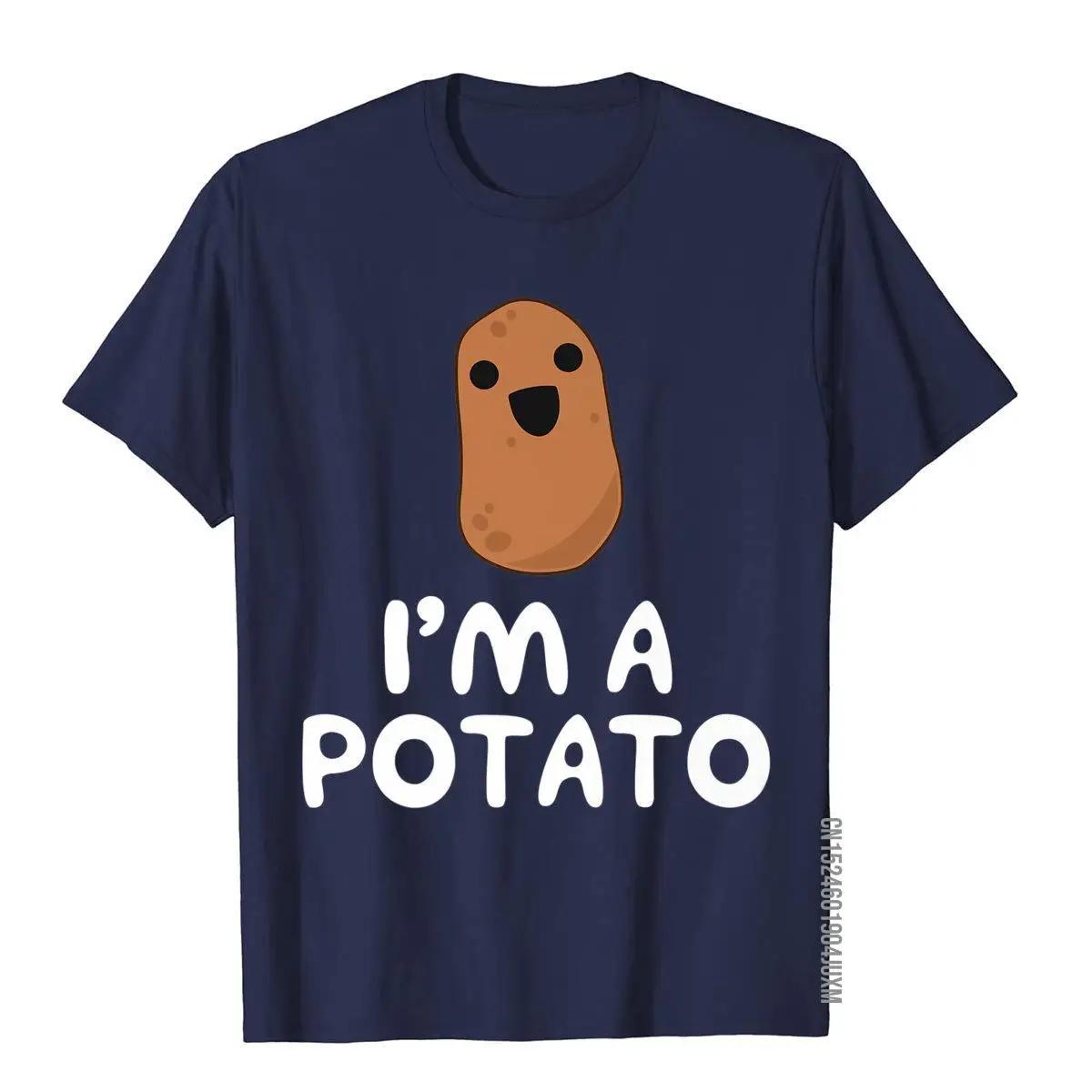 I'm A Potato - Funny Potato T-Shirt Vegetable Food Gag Gift Premium T-Shirt__97A2488navy