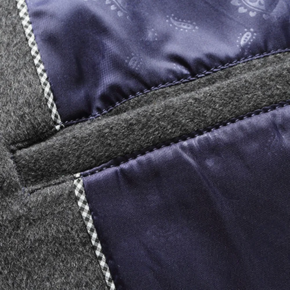 Helisopus осень зима мужские длинные утепленные шерстяные пальто Бизнес Slim Fit Homme повседневное Тренч пальто Высокое качество
