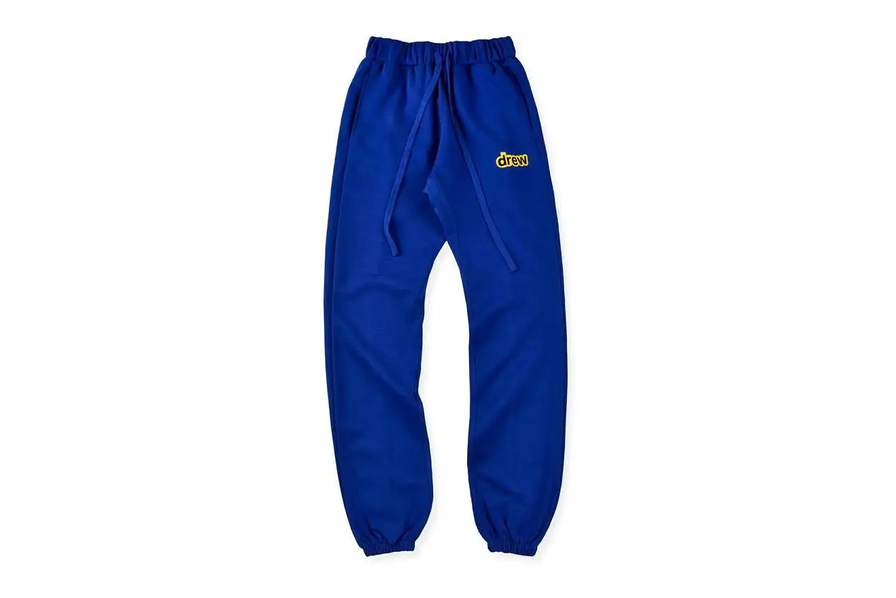 blue 20ss DREW House спортивные штаны Kanye West, 1:1, лучшее качество, брюки с 3D принтом, Джастин Бибер, повседневные джоггеры Drew house, уличная одежда - Цвет: blue