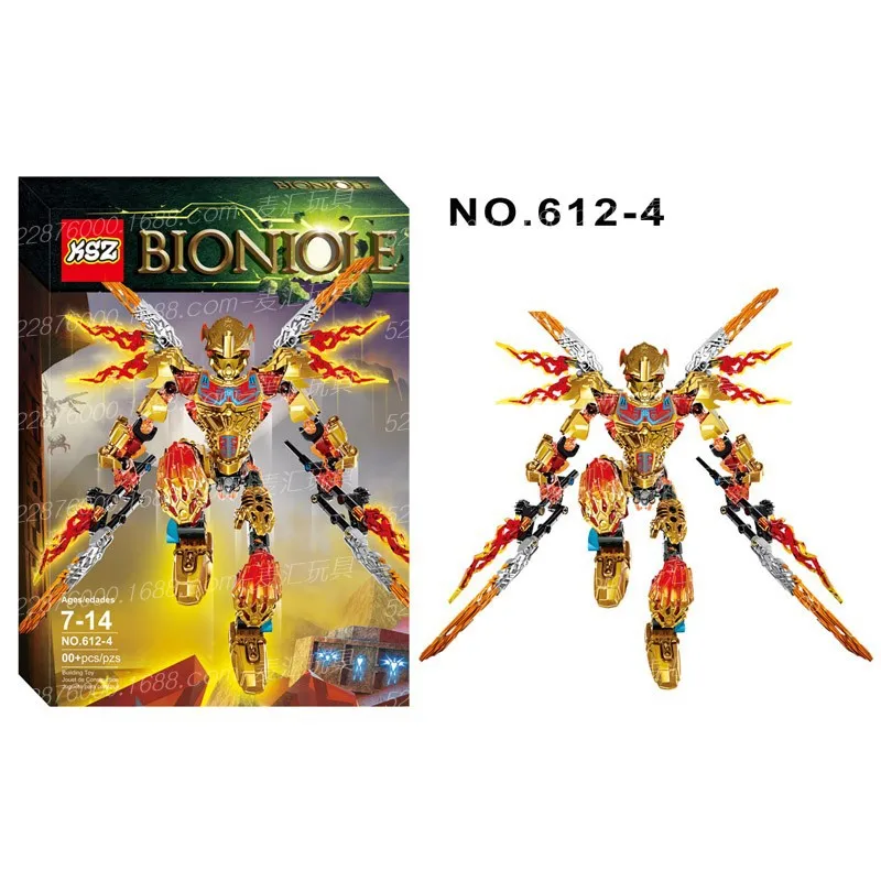 

Xsx 612-4-Orange Bionicle KSZ Bionicle Tahu And Ikir Tower Tiger And V-Care