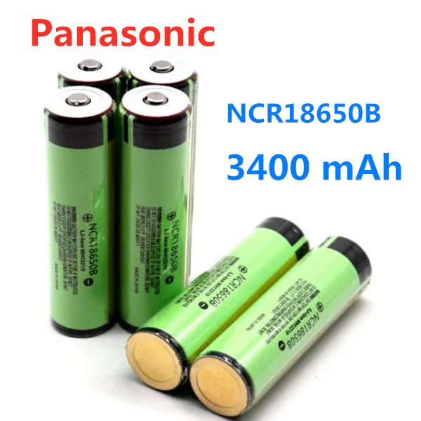 Panasonic ncr18650b 3,4 в 3400 мАч 18650 аккумулятор перезаряжаемый литий-ионный аккумулятор 3400 мАч PCB фонарик вентилятор ноутбука