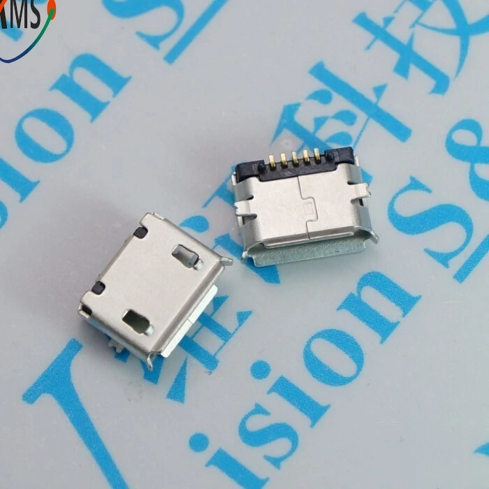 100 шт потребительских упаковок для микро USB 5pin SMD Тип B плоский рот без скручивания