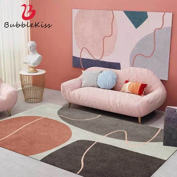 

Bubble Kiss Nordic Style Polyester Fiber Carpets Orange Geometric Pattern Area Rugs for Living Room 40X60cm Customized Carpet