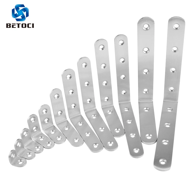 

MX 10PCS 90degree stainless steel corner fastener fixer L-shaped corner frame connector supports furniture hardware