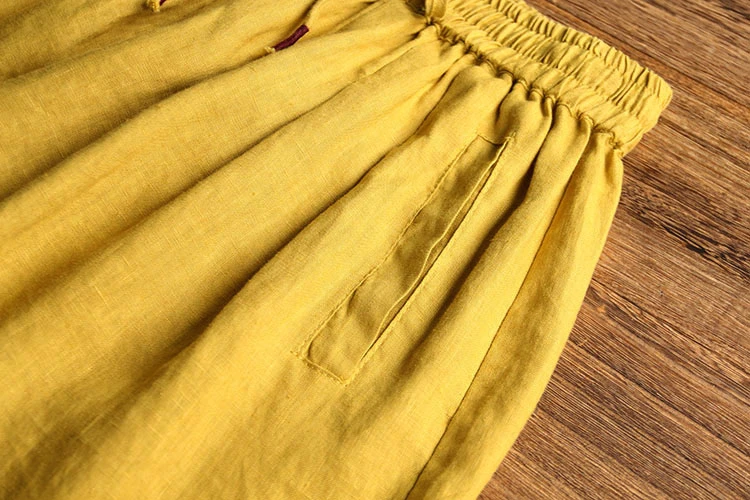 Loose high waist Linen shorts women summer new arrival casual wide leg hot breif all match soild short femme