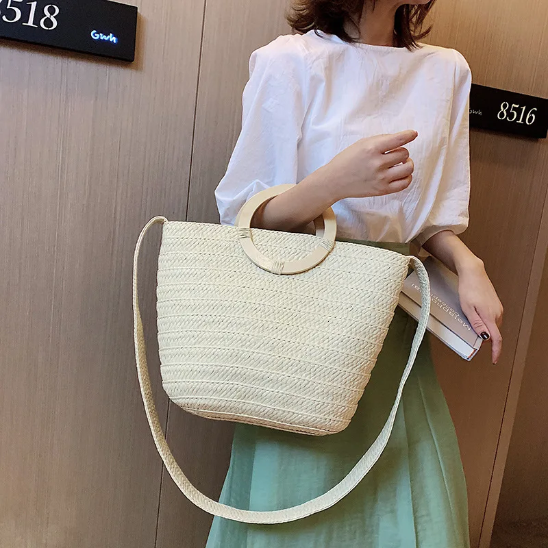 

Bag Women's 2018 Summer New Style Fashion Large-Volume Straw Bag Korean-style Versatile Portable Shoulder Bag