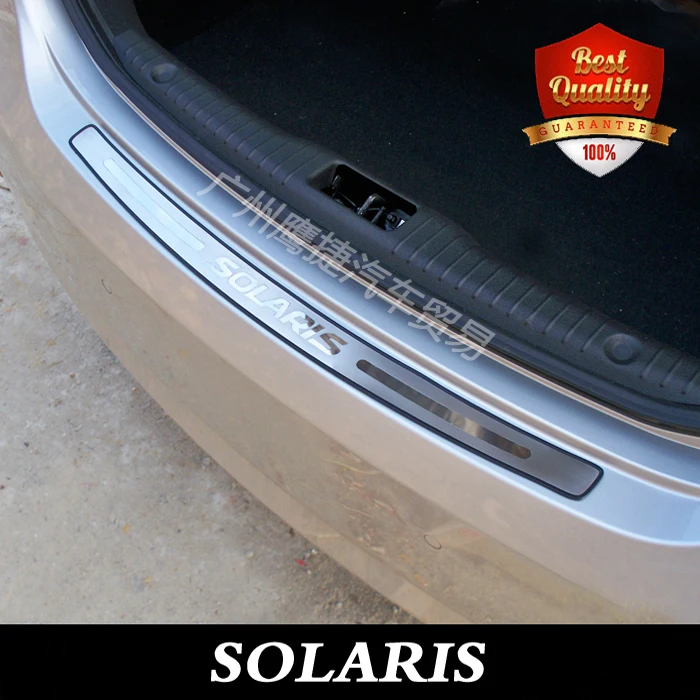 

For Hyundai Solaris Accent 2010-2017 Rearguards Stainless Steel Rear Bumper Protector Auto Accessories 1pcs Car Styling