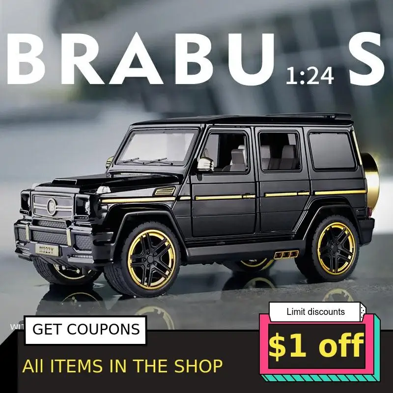 

Diecasts Toy Vehicles 124 Mercedes Benz G65 Suv Alloy Car Model With Sound Light Pull Back Car Metal Model Toys For Children