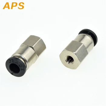 

50Pcs/lot 6mm Tube hole to M5 Female thread (ID:4.3mm / 0.17") Air Pneumatic Connector Quick Brass Fittings Joint Connector