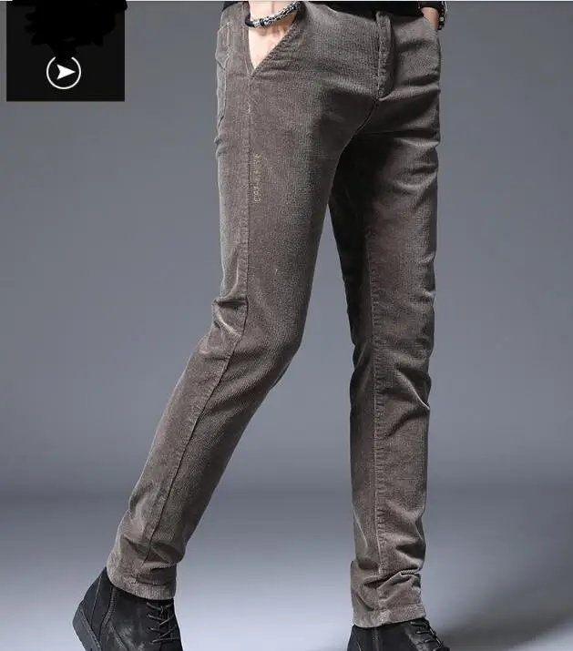 Вельветовые брюки мужские длинные осенние и зимние повседневные брюки