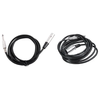 

2Pcs Xlr 3 Pin Plug To 6.35Mm 1/4 Inch Male Mono Jack Plug Cable - 1.8Meter (Approx 6 Feet) & 3Meter (Approx 10 Feet)