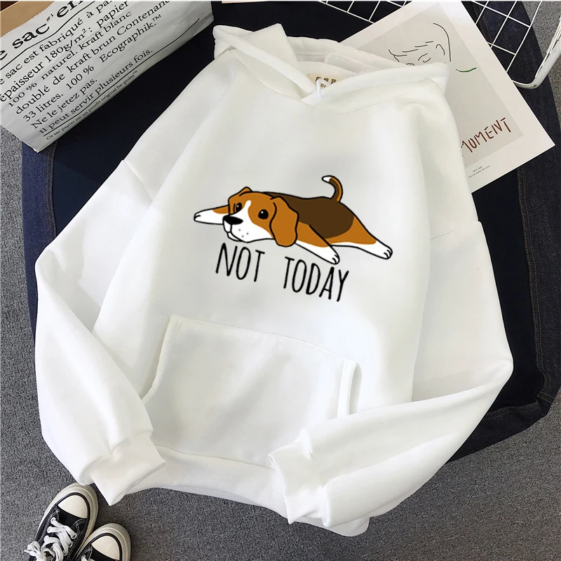 Sudaderas con capucha Kawaii para mujer, ropa de trucos para mujer, Camisetas con estampado de animales, jerséis de manga larga para perro