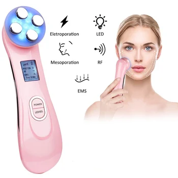 

RF Radio Frequency Thermage Face Lifting device 5 in 1 LED Photon Galvanic Spa EMS Mesotherapy Electroporation Facial Massager