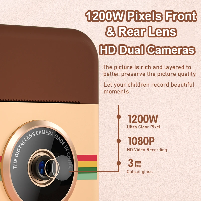 Kids Instant Printing Camera Mini Digital Camera With Hd Video 