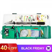 Морская/Пресноводная Рыбалка 107 шт. 2,7 М удочка и 4000 Катушка комбо приманка набор для рыбалки с различными приманками и аксессуарами