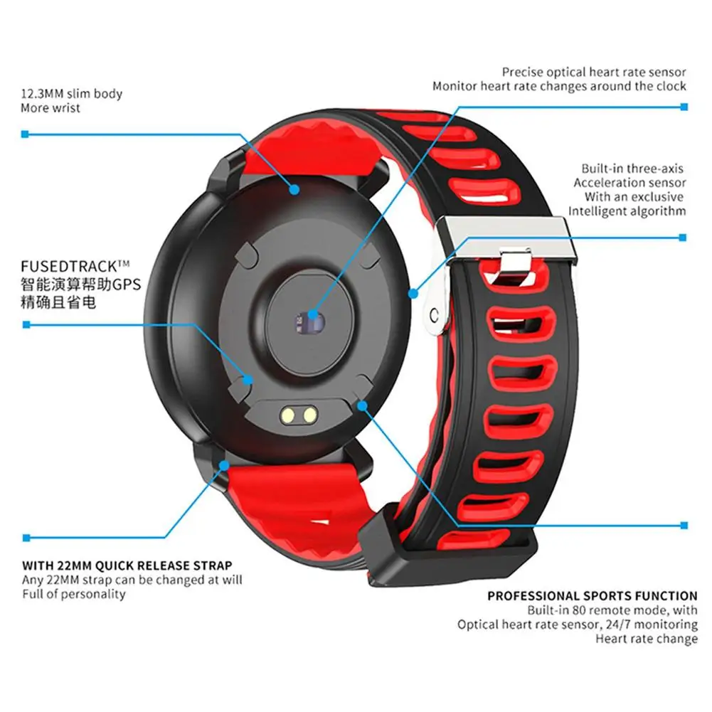 freqüência cardíaca à prova dwaterproof água smartwatch