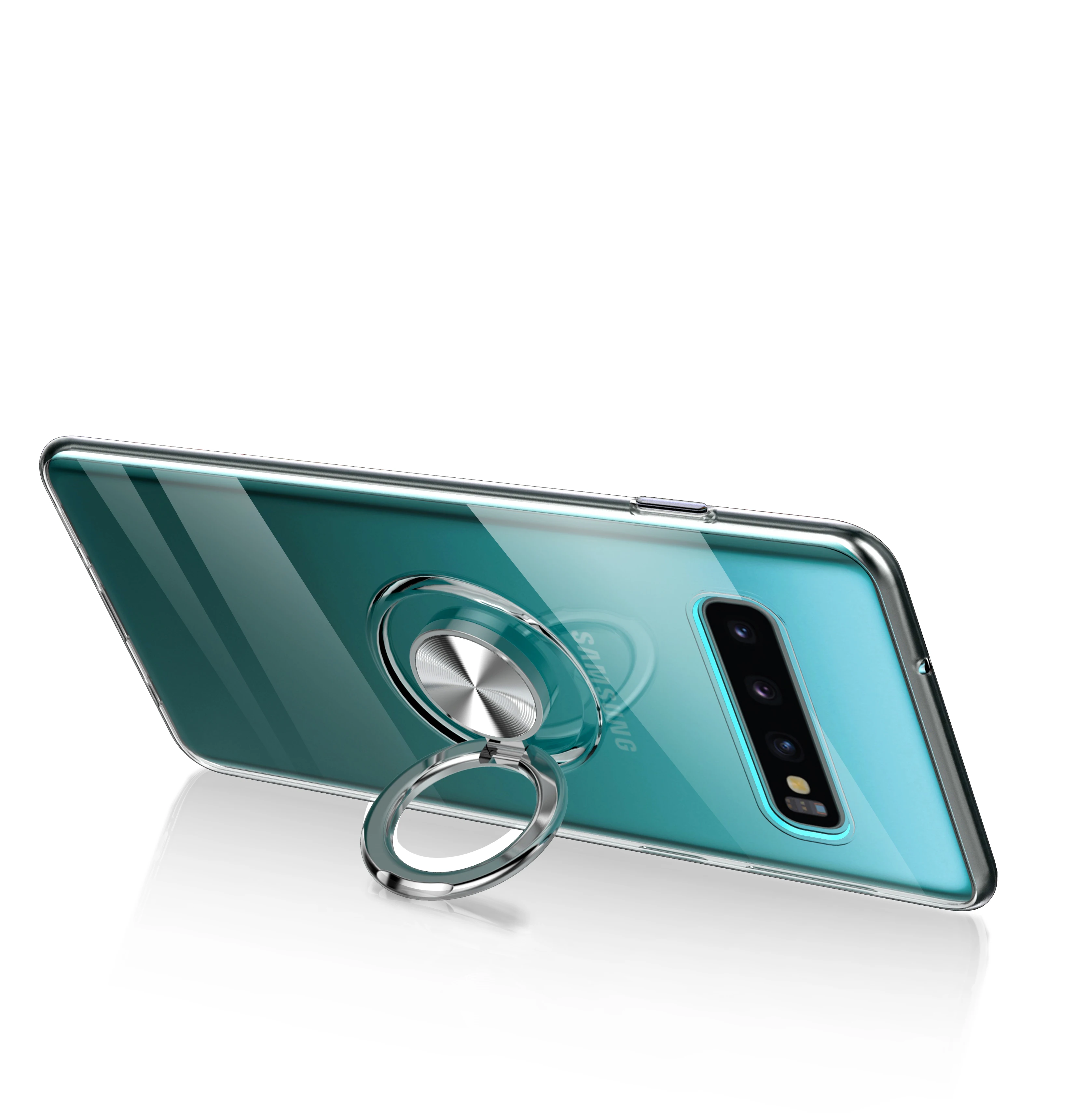 Для samsung Galaxy S10 чехол мягкий ультра тонкий прозрачный держатель кольцо Автомобильный Магнит чехол для телефона для samsung Galaxy S10E S10 Plus S10+ S10 5G