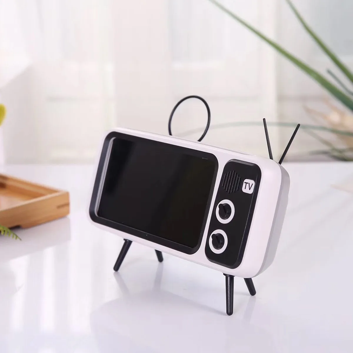 Стерео кронштейн фильмы мобильный телефон Bluetooth Динамик ТВ музыкальный плеер Ретро карманный домашний аудио электрический портативный мини беспроводной