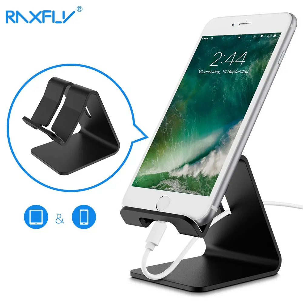 RAXFLY Aluminium Handy Ständer Halter Für iPhone X 8 7 6 Plus 5 5S SE Telefon Halter Universal desk