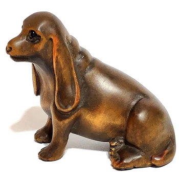 

Y7128 - 2" Hand Carved Boxwood Netsuke : Lovely Dog