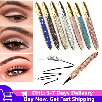 자기 접착 매직 래쉬 라이너 글루 펜, 비자성 접착제 없음, 블링 글리터 리퀴드 아이라이너, 방수, 무료 DHL 배송, 2 in 1