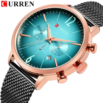 

Luxury Brand Curren Watch Men Quartz Steel Mesh band Business Watch Orologio Uomo Chronograph Date Clock Male Wrist Reloj Hombre