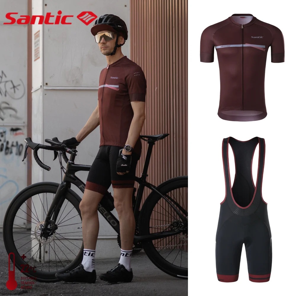 Santic мужские велосипедные шорты майки MTB летняя спортивная одежда для велоспорта