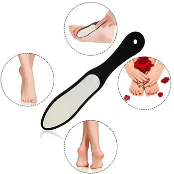 

2pcs Double Sided Grinding Foot File Stainless Steel Callus Remover Foot Rasp Callus Removal Pedicure Tool (Size S and Size L)