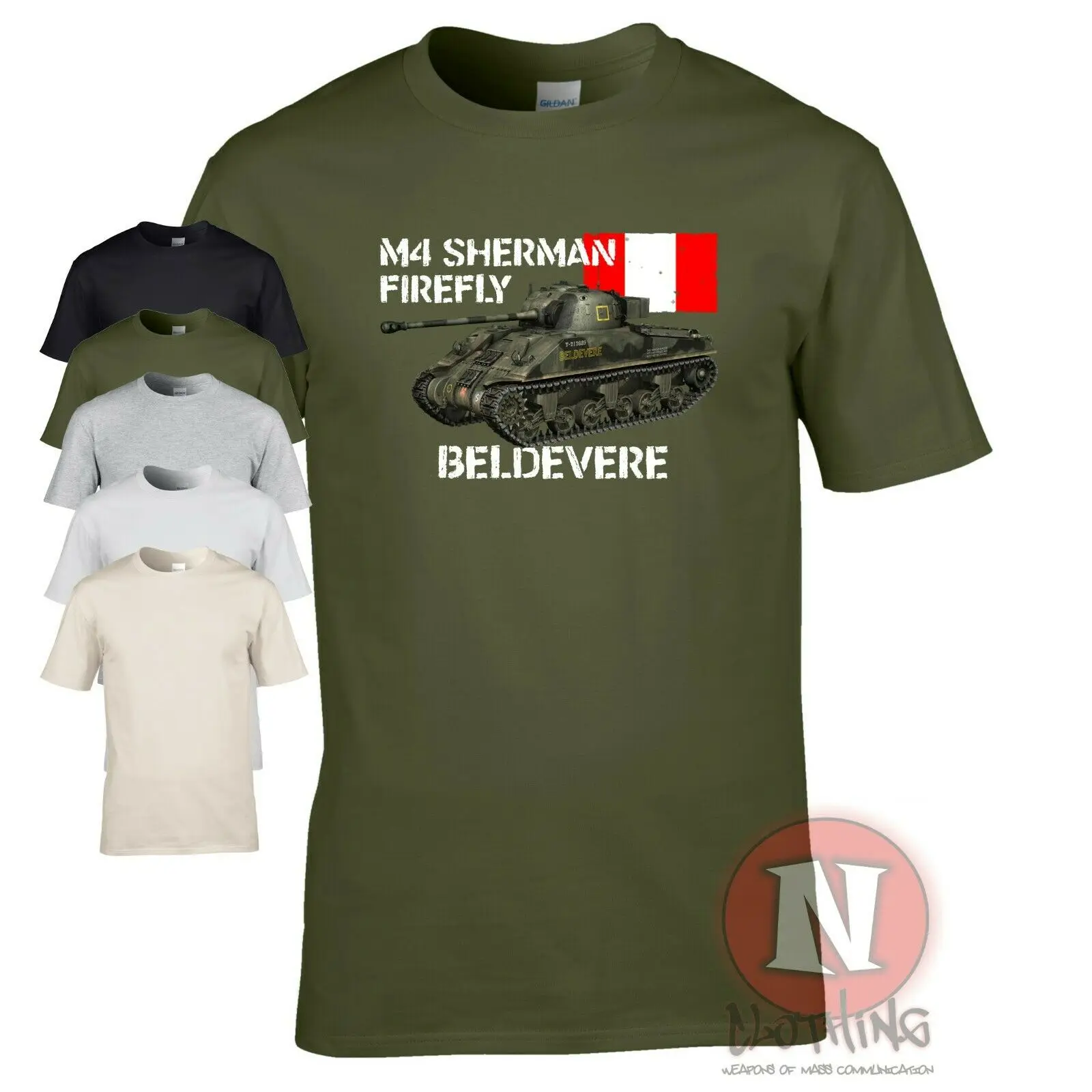 

Sherman Firefly Tank Shirt Ww2 British D Day War Allied Vehicle Wot- Show Original Title