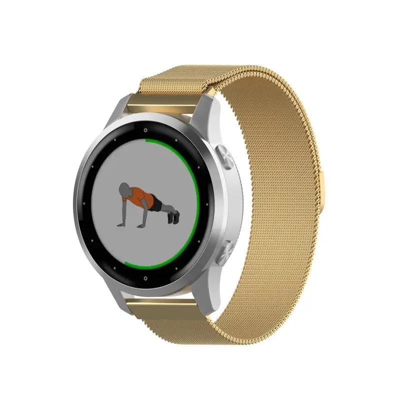Металлический ремешок для часов Garmin vivoactive4S петля ремешок 18 мм Мужские часы браслет ремешок для женщин нержавеющая сталь Смарт часы браслет