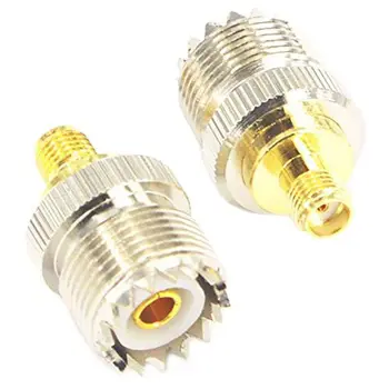 

RF Coax Adapter SMA female to SO239 female UHF Jack SO-239 Antenna Cable Connector Pack of 2