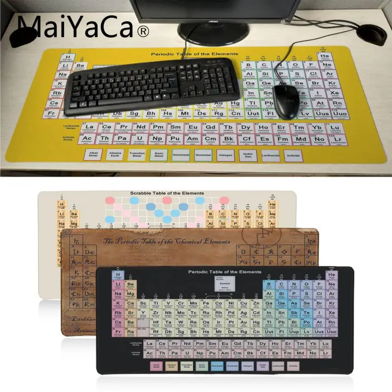 

Personalized periodic table of the elements Laptop Gaming Mice Mousepad Anime Cartoon Print Large Size Game Mouse Pad