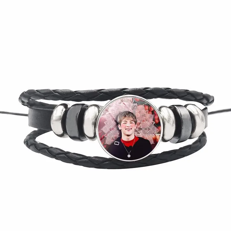 Kpop Stray Kids Album photo Crystal Bracelet DIY Braided Beaded korean fashion style gift for fans collection kpop stray kids - Цвет: 07