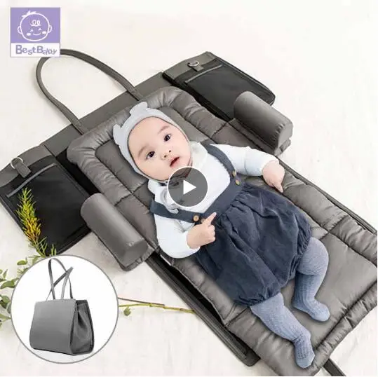 

Polyester Portable Baby Carry Cot Travel crib foldable Bed Removable Sleeper Nest Disassemble Machine-Wash moses Diaper Bag