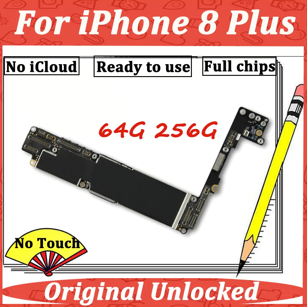 Для iphone 8 Plus 8 P оригинальная материнская плата 64G 256G материнская плата без Touch ID материнская плата iCloud разблокировка Полная разблокировка материнская плата
