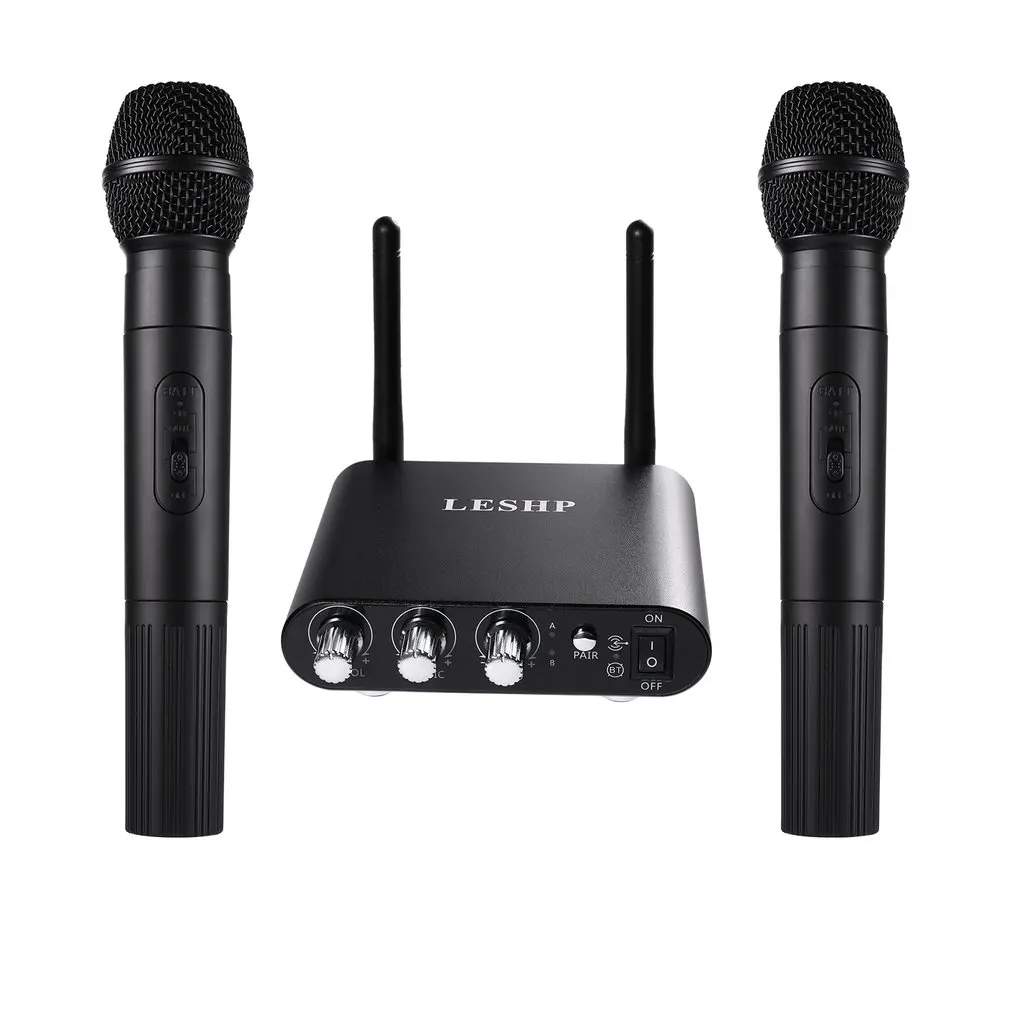 

LESHP Handheld Wireless KTV Karaoke Microphone Dynamic Microphone Mic with Receiving Box UHF For personal KTV Karaoke System