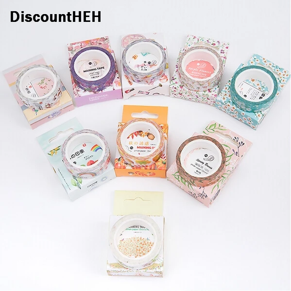 Симпатичные Lotkawaii цветок еда Животные декоративные из рисовой бумаги ленты DIY