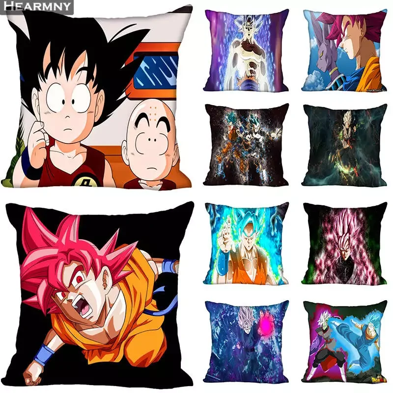 Декоративная Наволочка на заказ Dragon Ball Z квадратная Наволочка на молнии 35X35,40x40,45x45 см(одна сторона