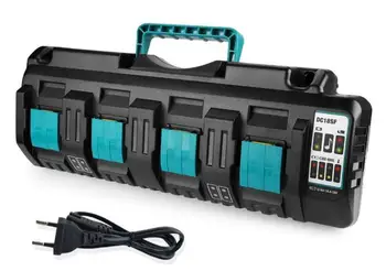 

Four Charge Dual USB DC18Sf Fast Lithium Battery Charger BL1820 BL1830 BL1840 BL1450 For Makita Lithium Battery 14.4V 18V