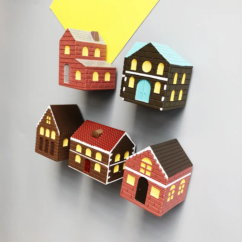 3d stereo mini view house building simulation european fridge magnet Furnishing artical decoration DIY accessory resion