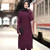 turkey muslim dress women long top hollow solid islamic clothing hijab dresses moroccan kaftan jilbab party vestidos abaya 2022 ► Photo 3/6