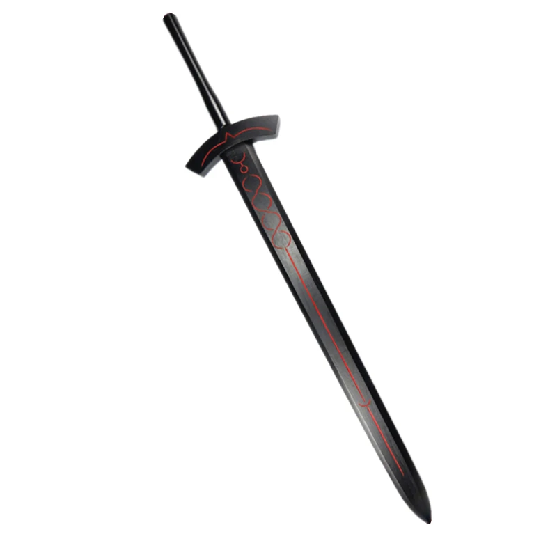 Меч Fate Stay Night, меч Arthur Pendragon, черный, белый, Excalibur, стальной, для косплея, опора, деревянное оружие, 114 см - Цвет: asshow