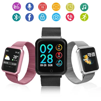 

P68 Smart Watch Women Men Heart Rate Blood Pressure Smartwatches Fitness Tracker Sport For IOS Android PK DT88 B57 P70