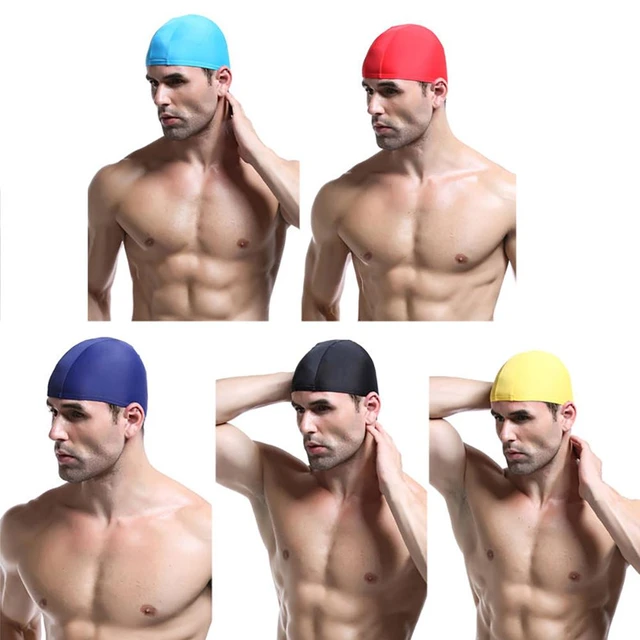 Gorro de piscina elástico para hombre y mujer, gorro de nailon impermeable,  protección bonita, pelo largo, dibujos animados - AliExpress