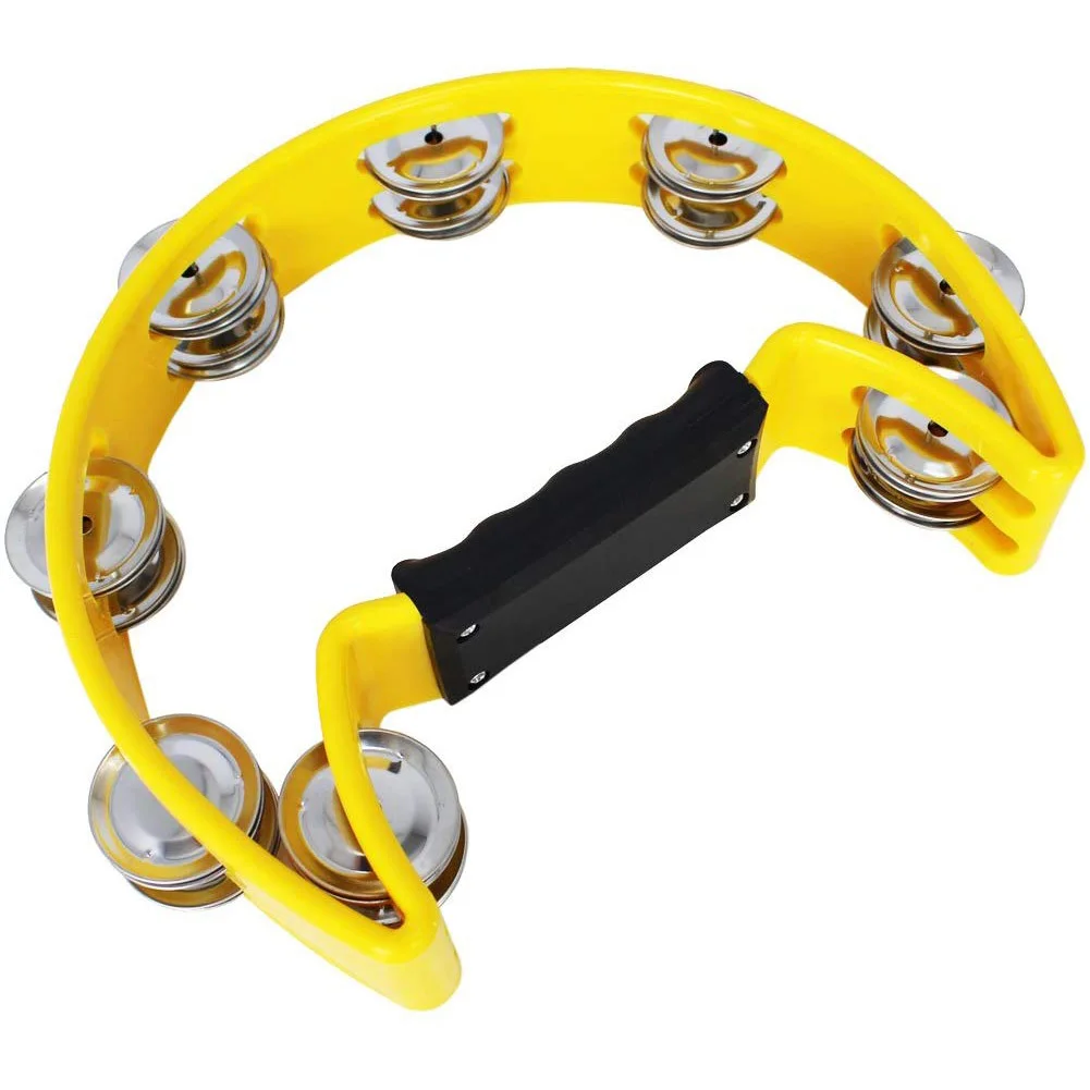 

Portable Tambourine Educational Toy For Kids Home Parties Rhythm Shaking Handbell Musical Instrument Cartoon Children Gift