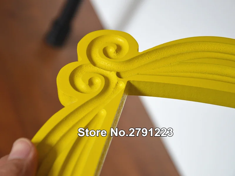 Ручной работы дверная рама дерево желтый понедельник фоторамки Коллекционная Коллекция домашнего декора подарок