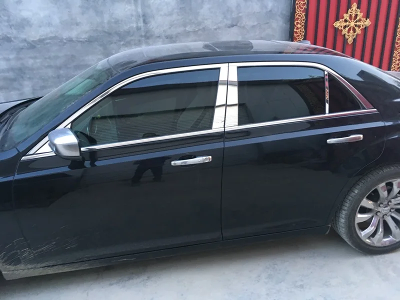 Нержавеющая сталь окна автомобиля планки для chrysler 300C 2006- 2006 2008 2009 2010 2011 2012 2013