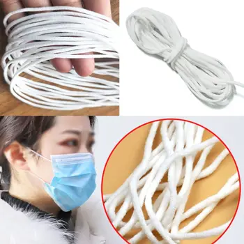 

5/10/20m Elastic Rubber Band 3mm Round Elasticity Strap Rope for DIY Face Mouth Mask Crafts