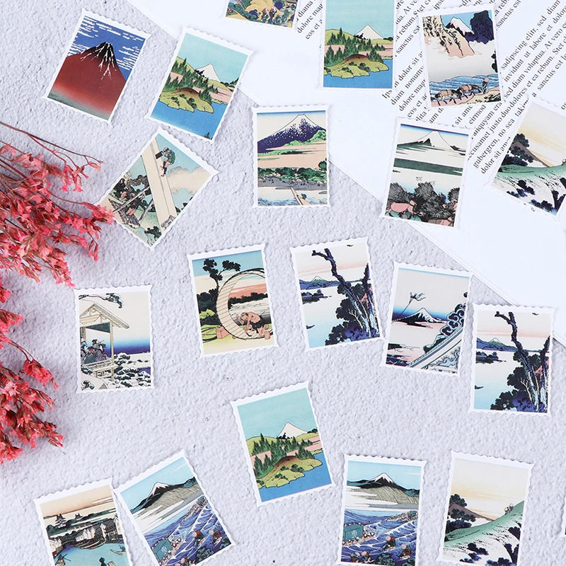 46pcs/box Japanese View Label Stickers Set Decorative Stationery Stickers Scrapbooking Diy Diary Album Stick Label